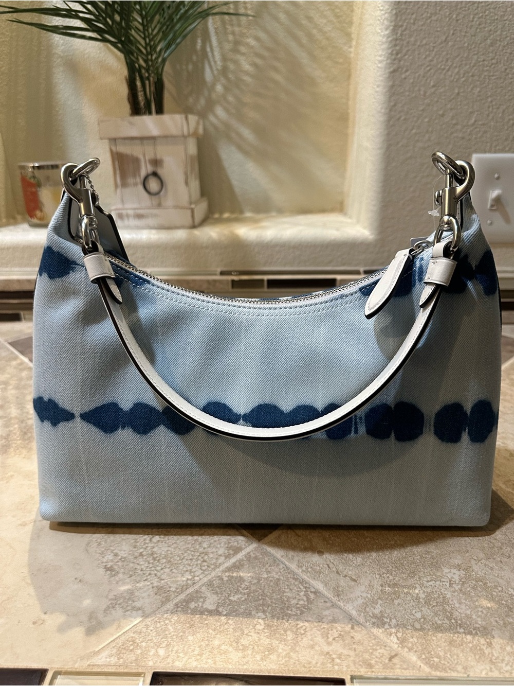Coach Juliet Shoulder Bag With Tie-Dye Denim - Picture 6 of 7